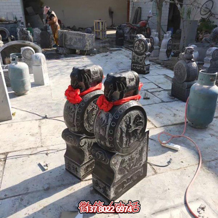 精美大理石仿古舊門墩雕塑，打造完美中式庭院