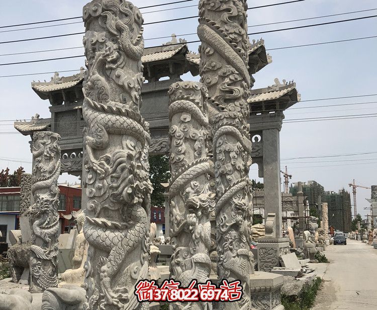 精美石雕龍柱擺件,為寺院景觀增添華麗風(fēng)采 精美石雕龍柱擺件,為寺院景觀增添華麗風(fēng)采