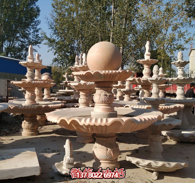 砂巖噴泉水景雕塑 砂巖噴泉水景雕塑