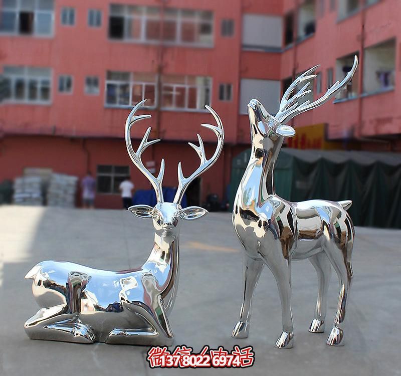 不銹鋼鏡面鹿雕塑,點綴公園景區 不銹鋼鏡面鹿雕塑,點綴公園景區