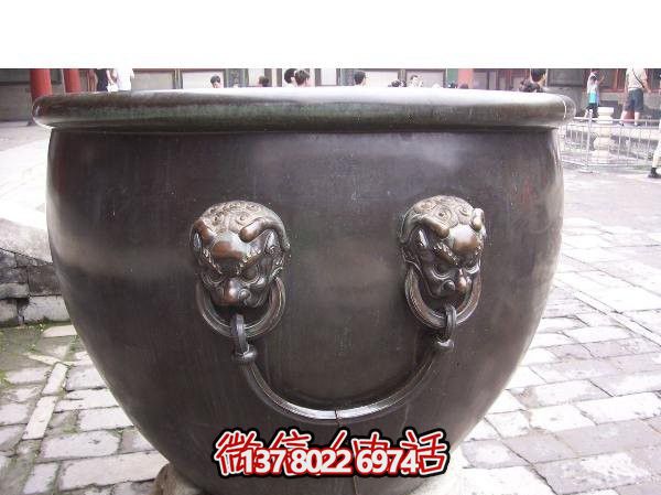 靈動雕塑——狴犴銅雕藝術缸 靈動雕塑——狴犴銅雕藝術缸