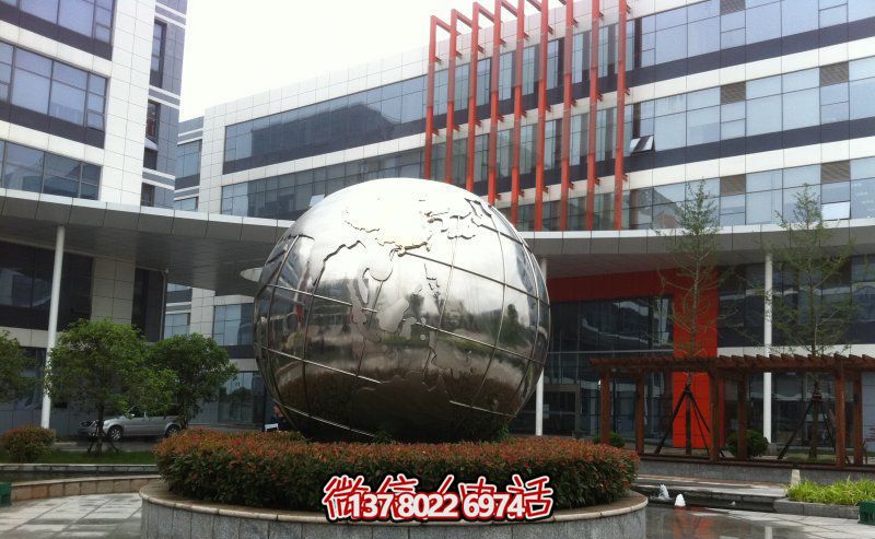 企業(yè)專用不銹鋼花壇地球儀雕塑 企業(yè)專用不銹鋼花壇地球儀雕塑
