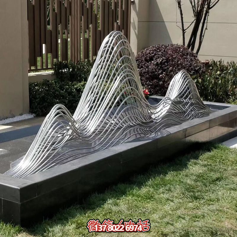 抽象不銹鋼園林景觀標(biāo)志擺件 抽象不銹鋼園林景觀標(biāo)志擺件