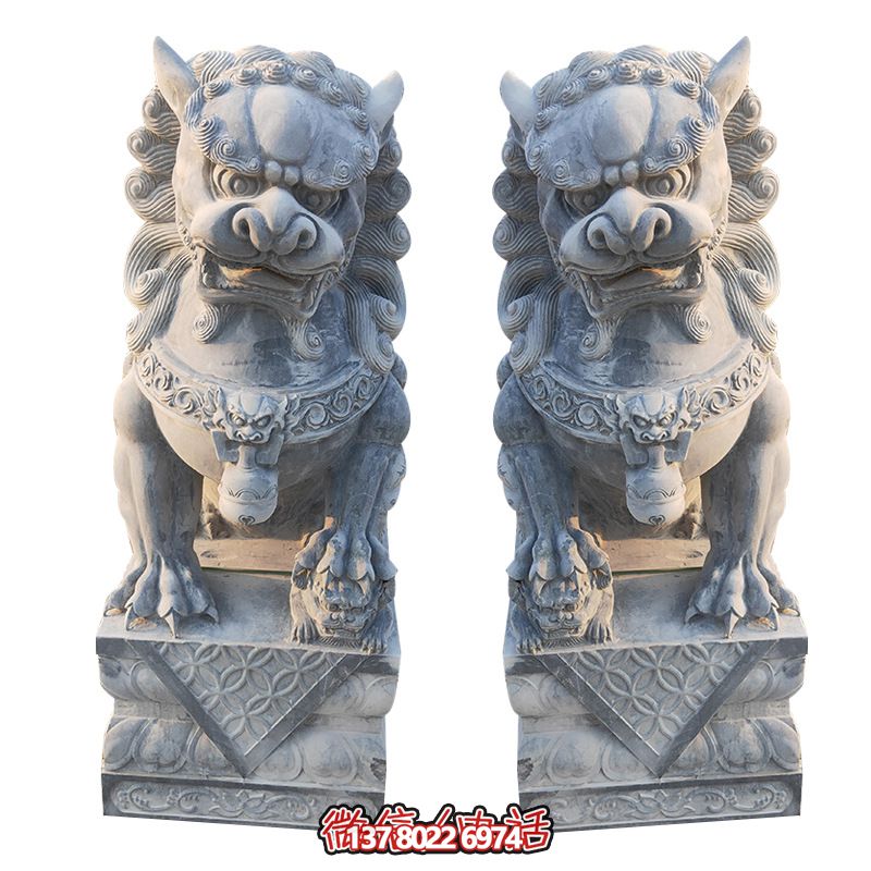 經(jīng)典石雕大理獅子雕塑,精致祠堂裝飾 經(jīng)典石雕大理獅子雕塑,精致祠堂裝飾