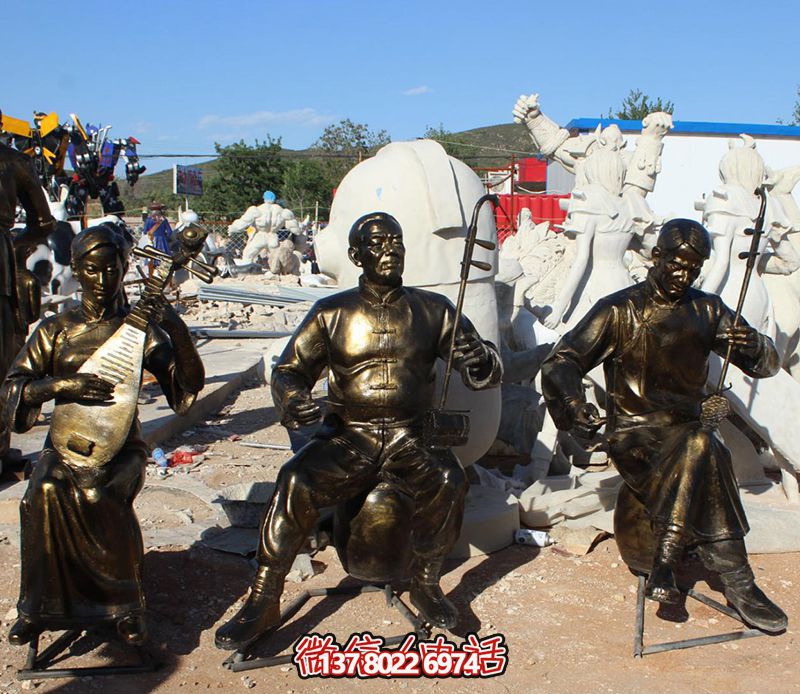熱情的公園人物銅雕吹奏雕塑 熱情的公園人物銅雕吹奏雕塑