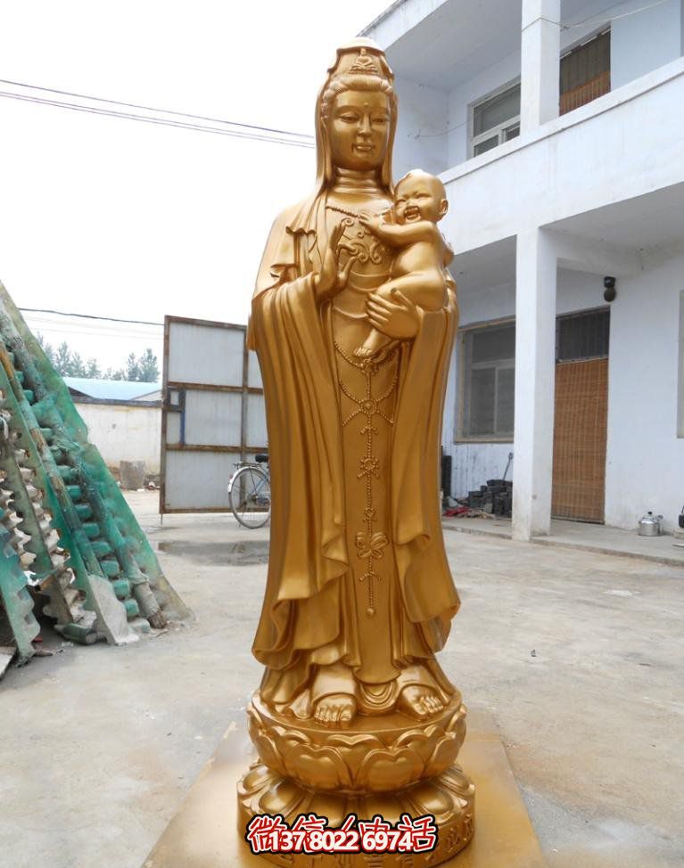 銅雕立式送子觀音雕塑--祝福育兒之路 銅雕立式送子觀音雕塑--祝福育兒之路