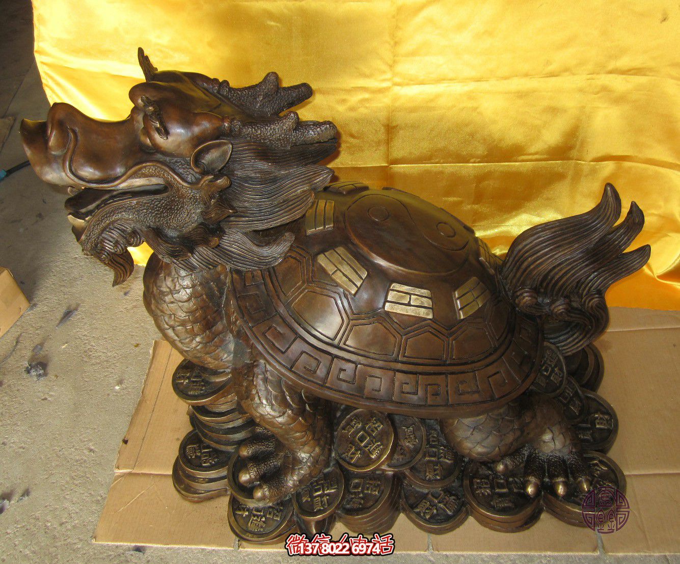 室內裝飾精美玻璃鋼彩繪龍龜雕塑 室內裝飾精美玻璃鋼彩繪龍龜雕塑