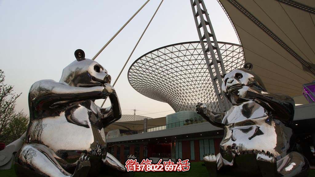 不銹鋼卡通熊貓雕塑,為動(dòng)物園擺放鏡面裝飾 不銹鋼卡通熊貓雕塑,為動(dòng)物園擺放鏡面裝飾