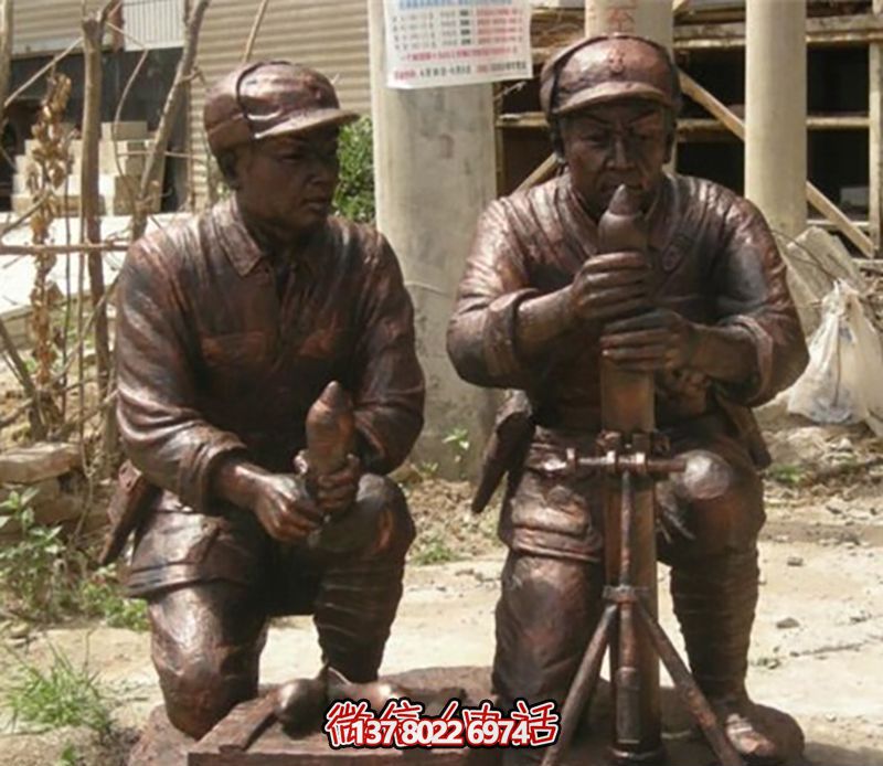 八路軍紀念銅雕全方位發射炮彈雕塑 八路軍紀念銅雕全方位發射炮彈雕塑