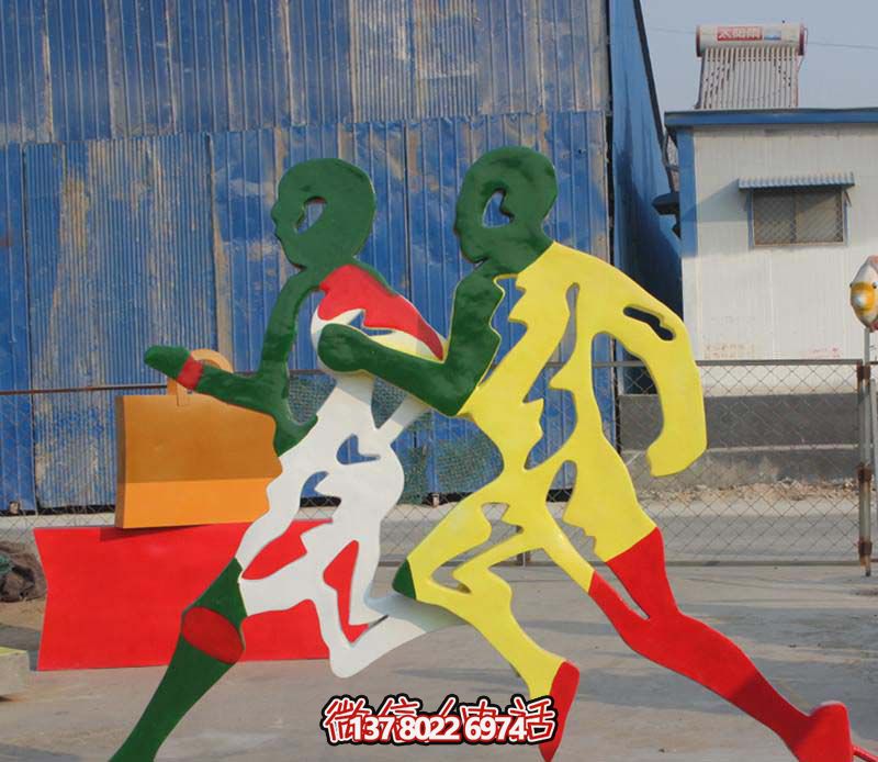 Sanlitun不銹鋼雕塑購(gòu)物奔跑者的噴漆精神 Sanlitun不銹鋼雕塑購(gòu)物奔跑者的噴漆精神