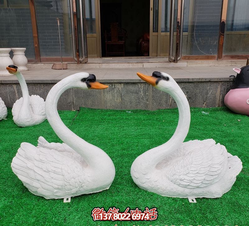 公園玻璃鋼雕塑天鵝 公園玻璃鋼雕塑天鵝