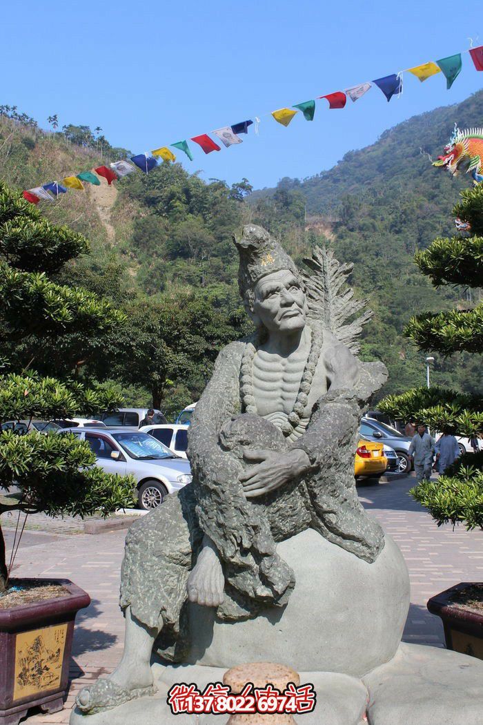 大理石石雕景區——濟公雕塑 大理石石雕景區——濟公雕塑