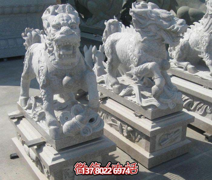 精美大理石石雕麒麟雕塑,一件精致的家居裝點品 精美大理石石雕麒麟雕塑,一件精致的家居裝點品