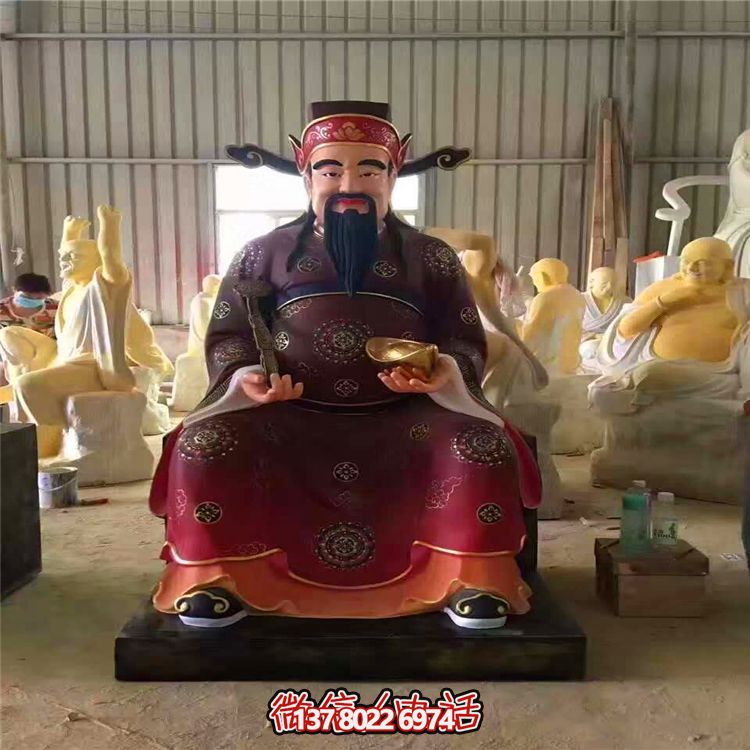 大型玻璃鋼財神雕塑 大型玻璃鋼財神雕塑