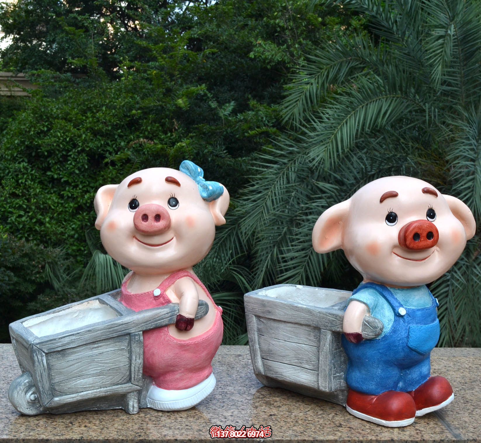 玻璃鋼彩繪雕塑拉車,美化公園景觀 玻璃鋼彩繪雕塑拉車,美化公園景觀