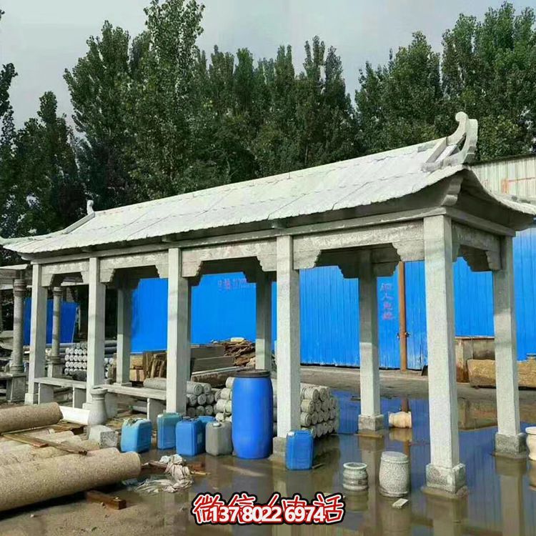 精美仿古建筑醫院戶外長廊石雕休息涼亭 精美仿古建筑醫院戶外長廊石雕休息涼亭