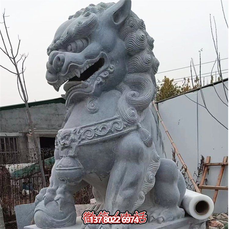 豪華庭院大型獅子雕塑，招財進寶，鎮(zhèn)宅門口裝飾