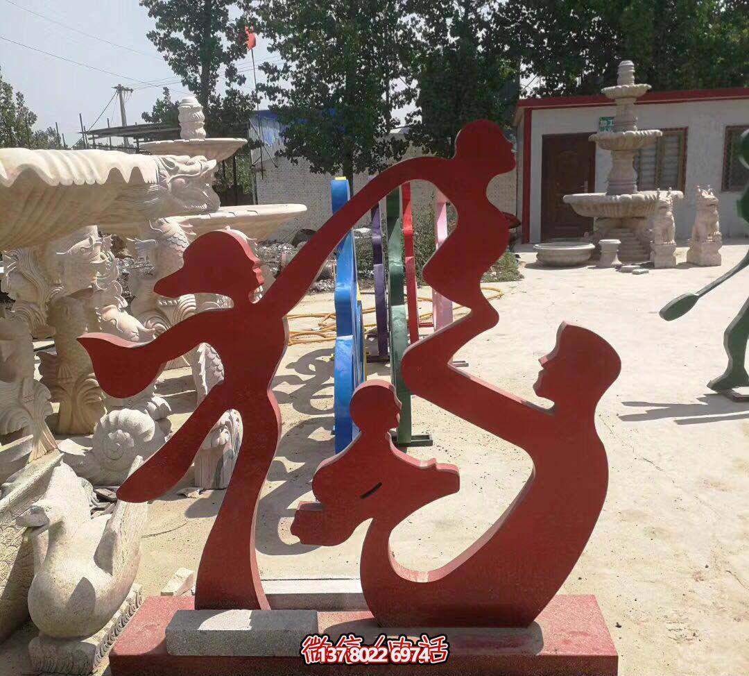 不銹鋼創(chuàng)意福字雕塑，點(diǎn)亮公園里的每一個(gè)角落