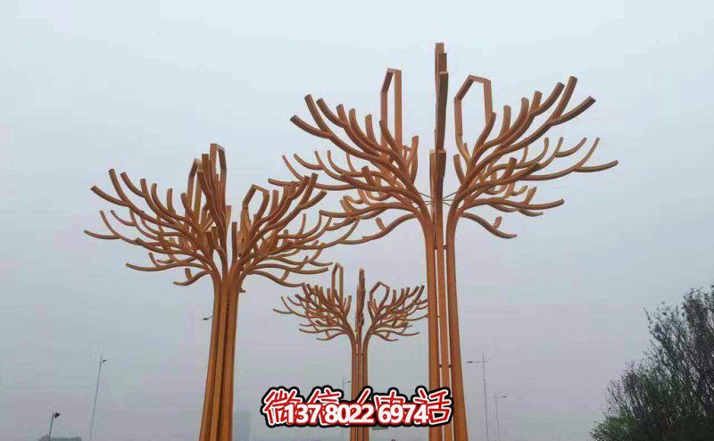 不銹鋼景觀雕塑，提升步行商業街抽象美感