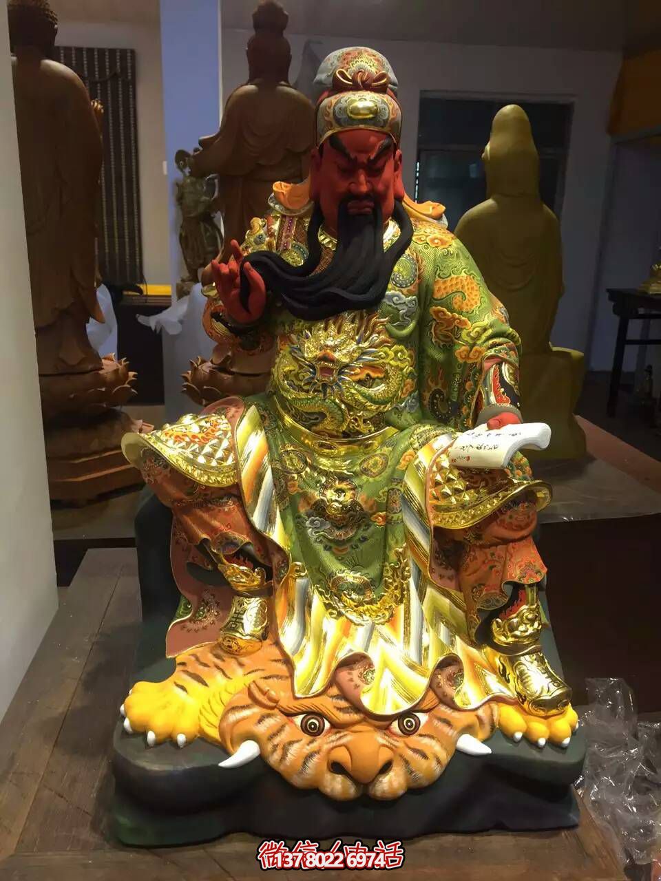 玻璃鋼彩繪客廳家居看書關公雕塑 玻璃鋼彩繪客廳家居看書關公雕塑