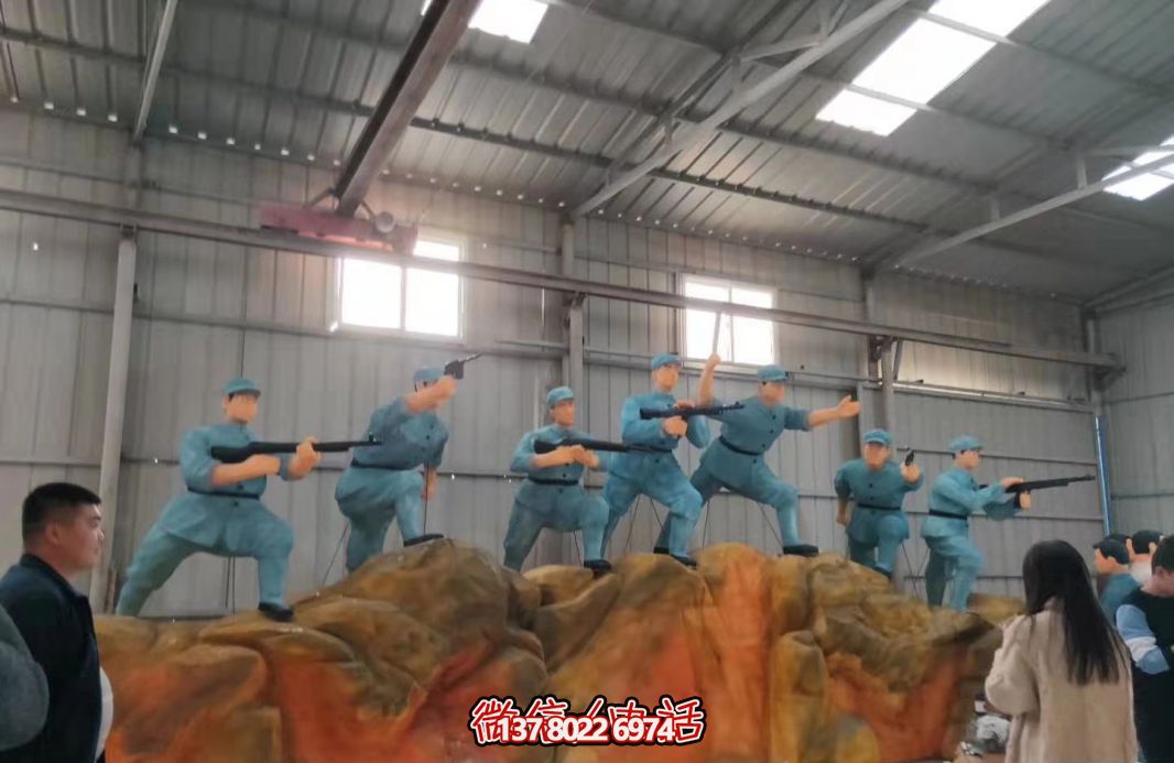 玻璃鋼抗戰英雄仿真雕塑景觀裝置 玻璃鋼抗戰英雄仿真雕塑景觀裝置