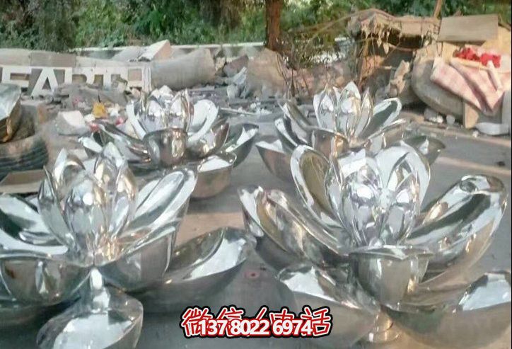 華麗荷花雕塑不銹鋼藝術精品 華麗荷花雕塑不銹鋼藝術精品