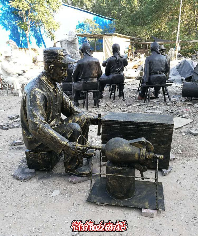 雕塑精美鍛造銅爆米花做人物 雕塑精美鍛造銅爆米花做人物