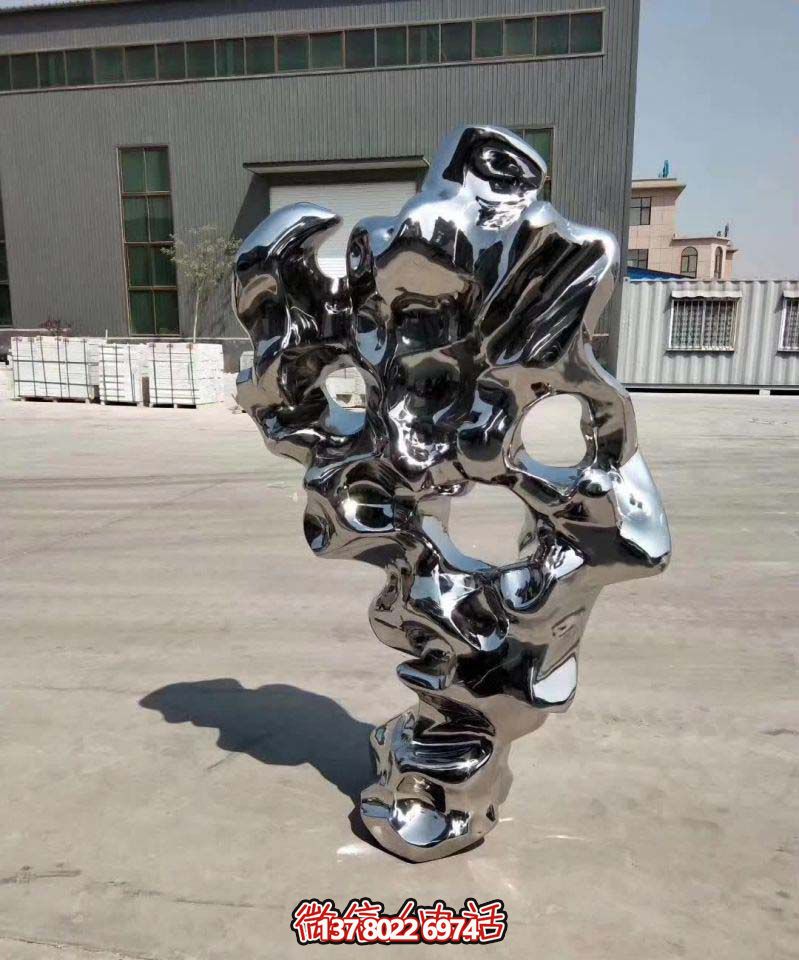 不銹鋼鏡面戶外景觀擺件太湖石雕塑 不銹鋼鏡面戶外景觀擺件太湖石雕塑