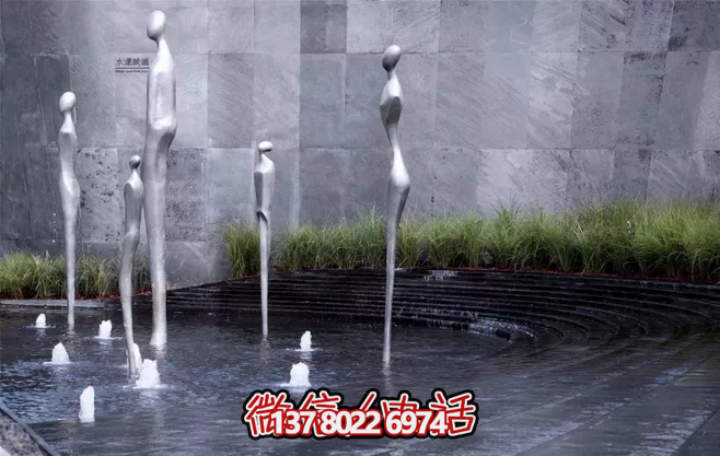 不銹鋼抽象噴泉雕塑,景觀創意裝置 不銹鋼抽象噴泉雕塑,景觀創意裝置