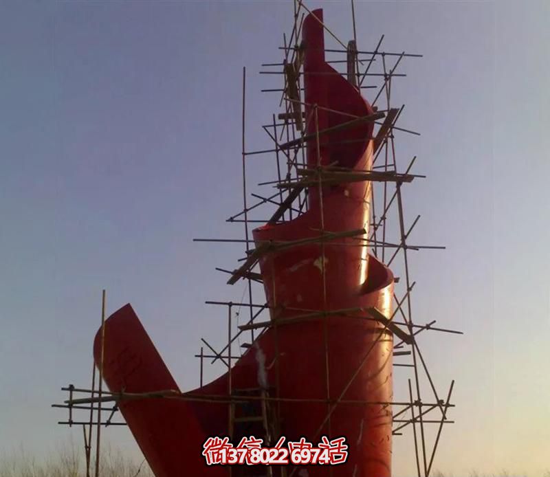 藝術玻璃鋼旋轉火炬雕塑 藝術玻璃鋼旋轉火炬雕塑