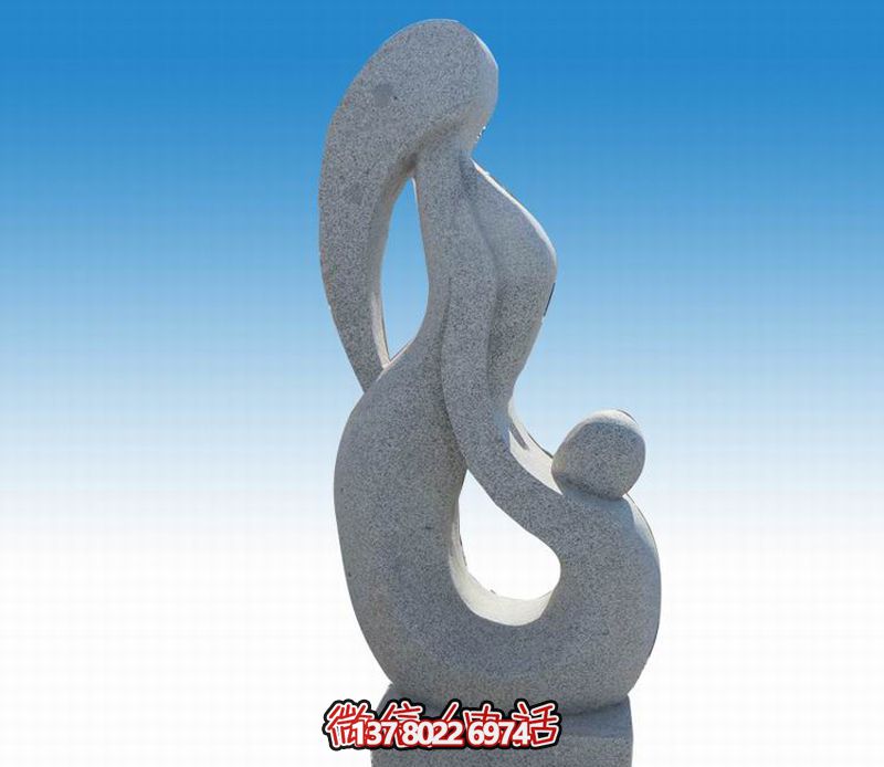 景區創意抽象大理石母子雕塑 景區創意抽象大理石母子雕塑