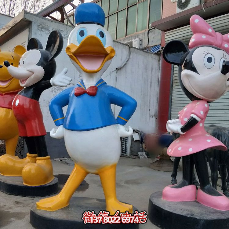 玻璃鋼米老鼠唐老鴨雕塑——藝術品陳列精美商廈裝飾 玻璃鋼米老鼠唐老鴨雕塑——藝術品陳列精美商廈裝飾