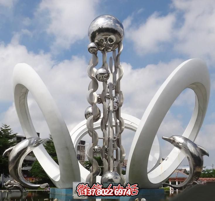 海豚個(gè)性不銹鋼雕塑,大型廣場(chǎng)裝飾裝置 海豚個(gè)性不銹鋼雕塑,大型廣場(chǎng)裝飾裝置