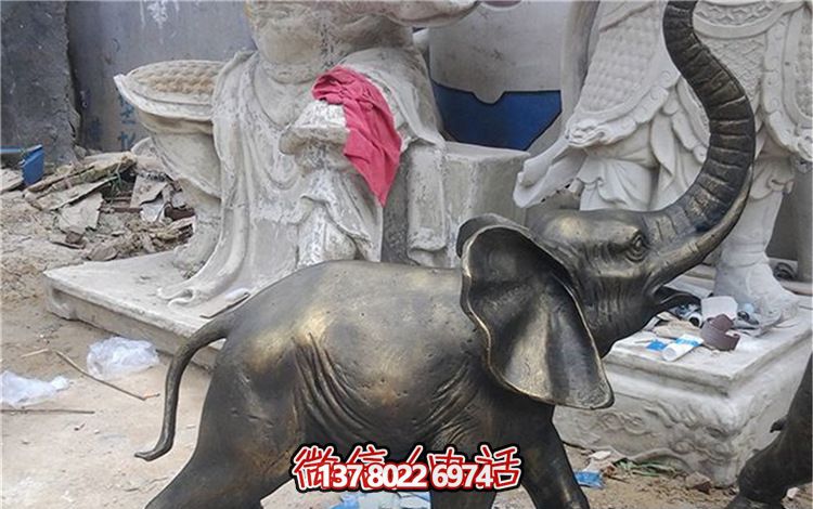 裝飾品仿銅大象雕塑玻璃鋼園林景觀 裝飾品仿銅大象雕塑玻璃鋼園林景觀