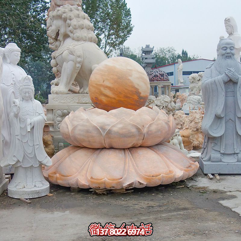 紅晚霞風水八卦風水球雕塑 紅晚霞風水八卦風水球雕塑