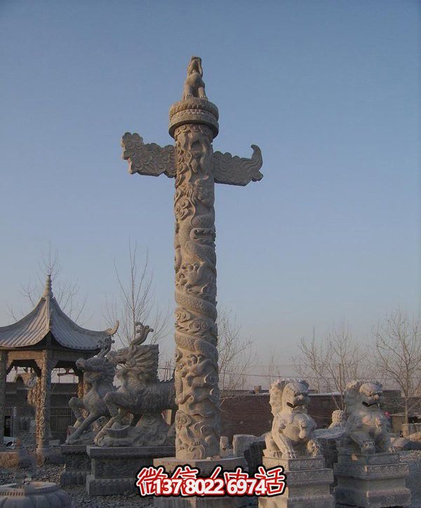 精美漢白玉雕塑，華美石龍表現中華文化之美