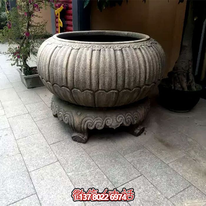 經典古典仿古石雕庭院門口花盆雕塑 經典古典仿古石雕庭院門口花盆雕塑