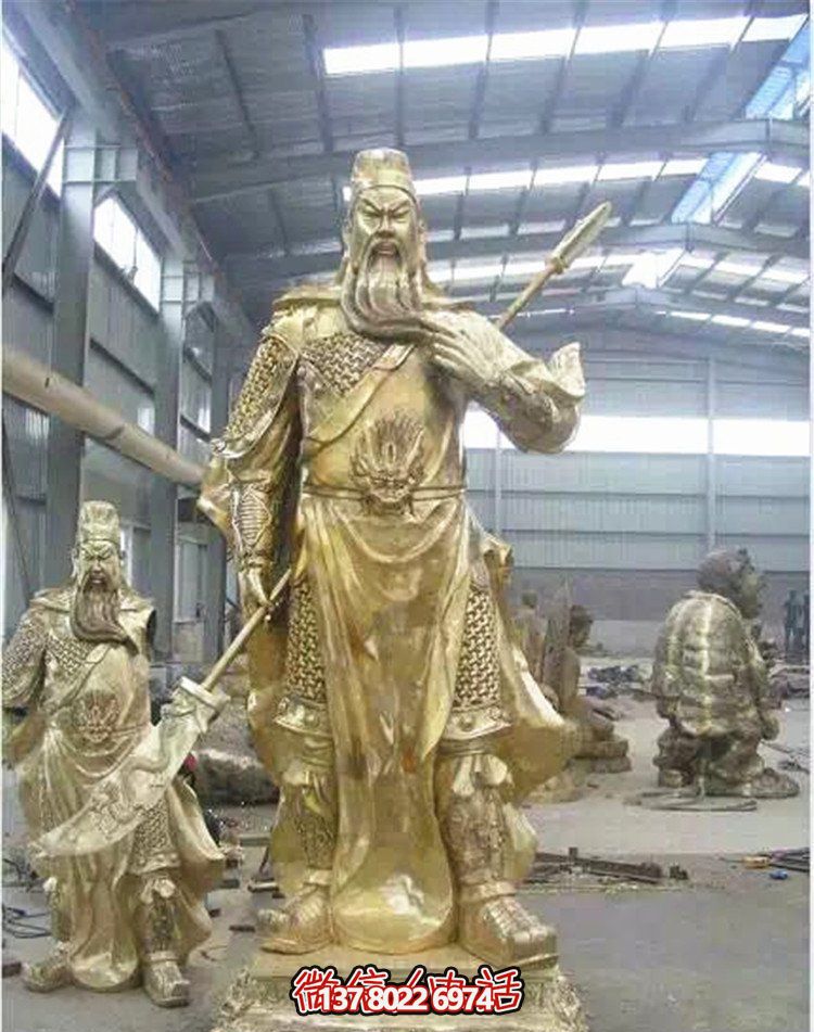 關公鎏金雕塑，讓企業招財更加順利