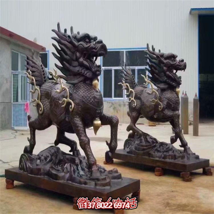 山水之藝,大型銅雕麒麟神雕塑 山水之藝,大型銅雕麒麟神雕塑
