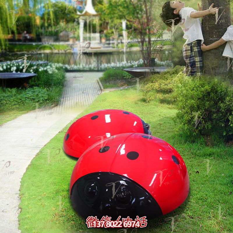 精美玻璃鋼瓢蟲雕塑，點亮公園