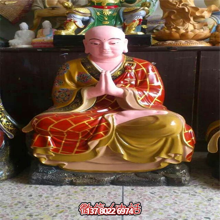 古典寺廟玻璃鋼彩繪十八羅漢雕塑 古典寺廟玻璃鋼彩繪十八羅漢雕塑