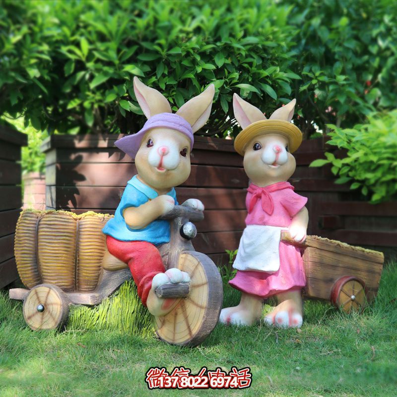 玻璃鋼仿真兔子雕塑裝飾 玻璃鋼仿真兔子雕塑裝飾