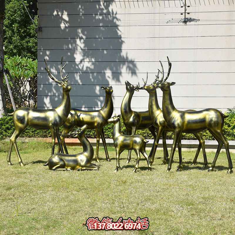 鹿雕草坪景觀裝飾 鹿雕草坪景觀裝飾