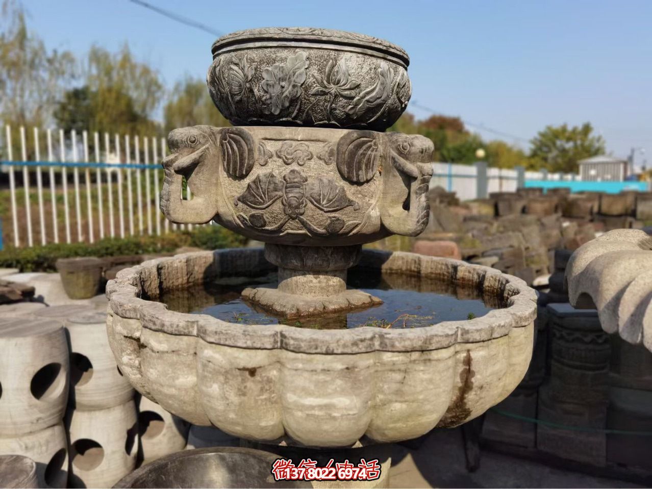 大理石戶外大型石雕噴泉花盆雕塑 大理石戶外大型石雕噴泉花盆雕塑