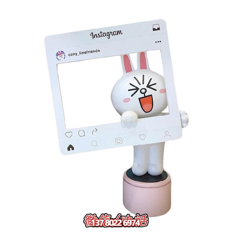 歐式室內裝飾玻璃鋼兔子雕塑電玩相框 歐式室內裝飾玻璃鋼兔子雕塑電玩相框