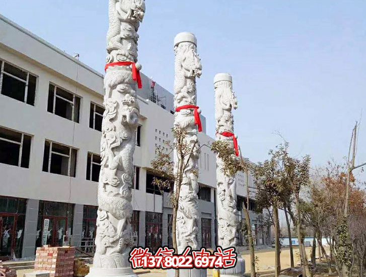傳統文化精美石雕龍柱廟宇裝飾 傳統文化精美石雕龍柱廟宇裝飾