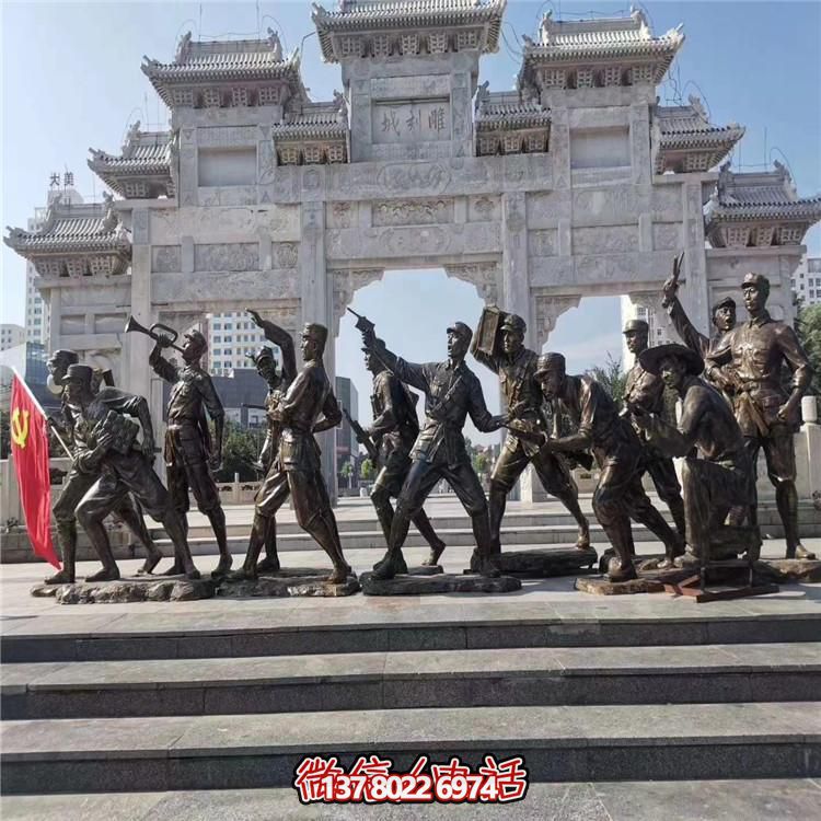 紅軍戰士仿銅雕塑——緬懷革命先輩，傳承紅色文化