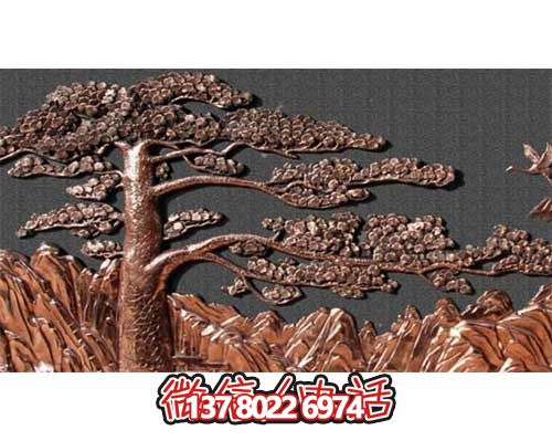 迎客松雕塑，紫銅裝飾室內外公園廣場