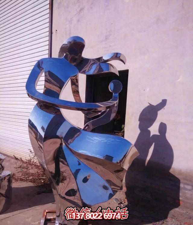 不銹鋼抽象母子雕塑 不銹鋼抽象母子雕塑