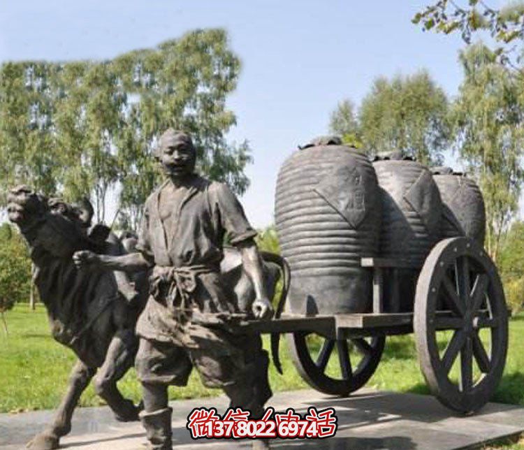 古代人物小品銅雕缸雕塑 古代人物小品銅雕缸雕塑